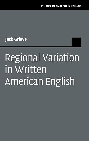 Regional Variation in Written American English