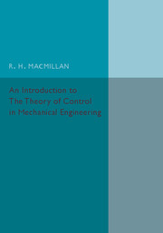 An Introduction to the Theory of Control in Mechanical Engineering