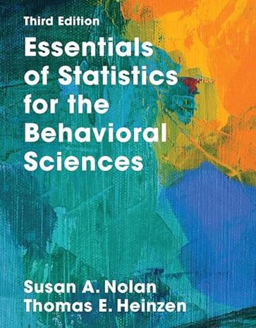 Essentials of Statistics for the Behavioral Sciences, 3th Edition